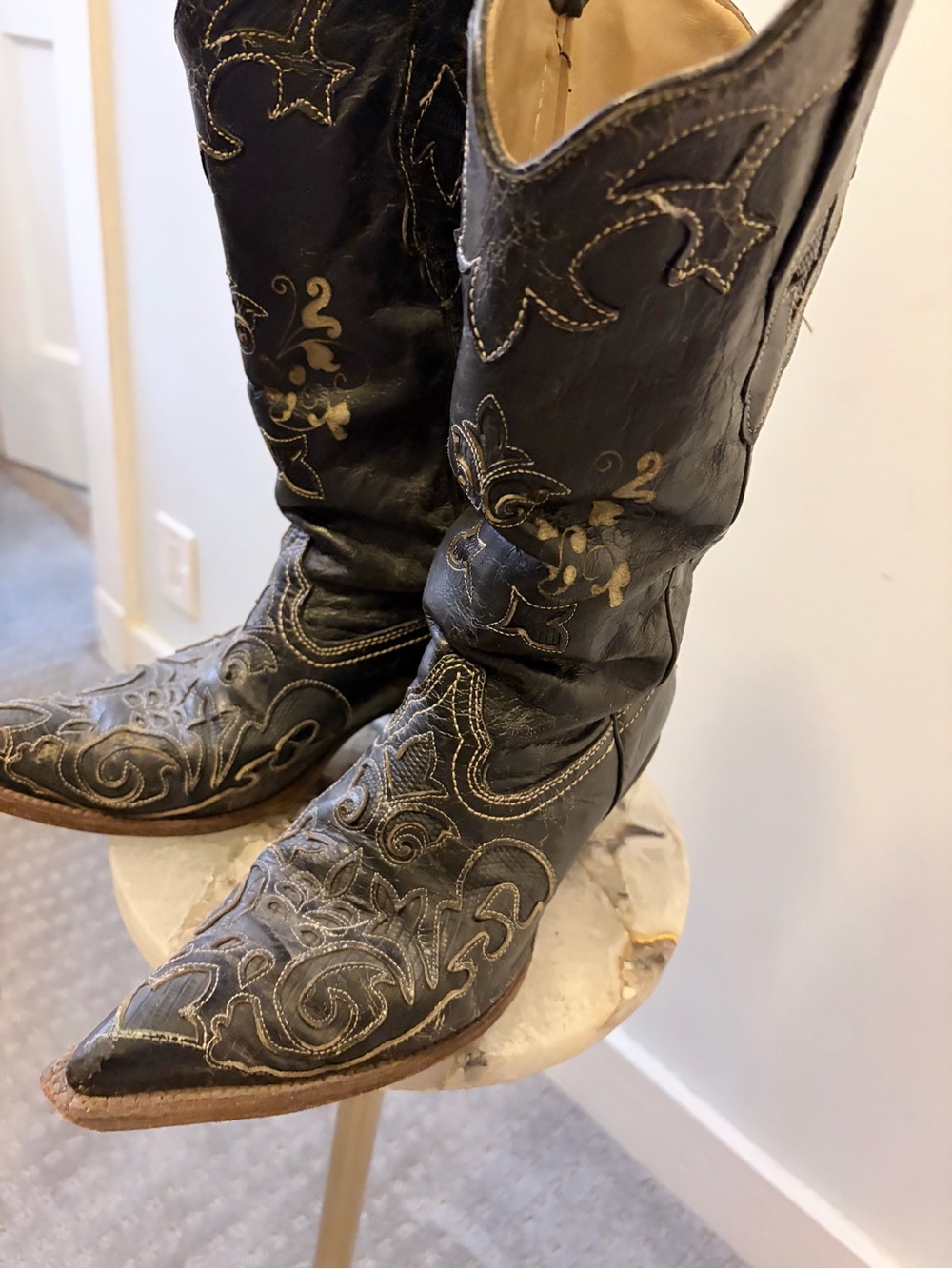 Women's Corral Embroidered & Inlaid Pointed Toe Cowboy Boots